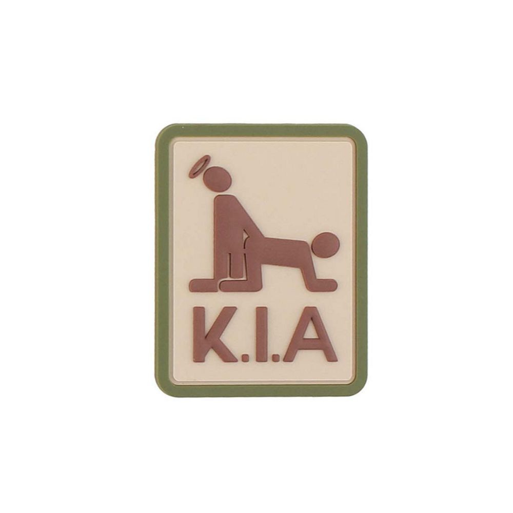 Nášivka PVC Killed in Action - hnědá - 101. INC